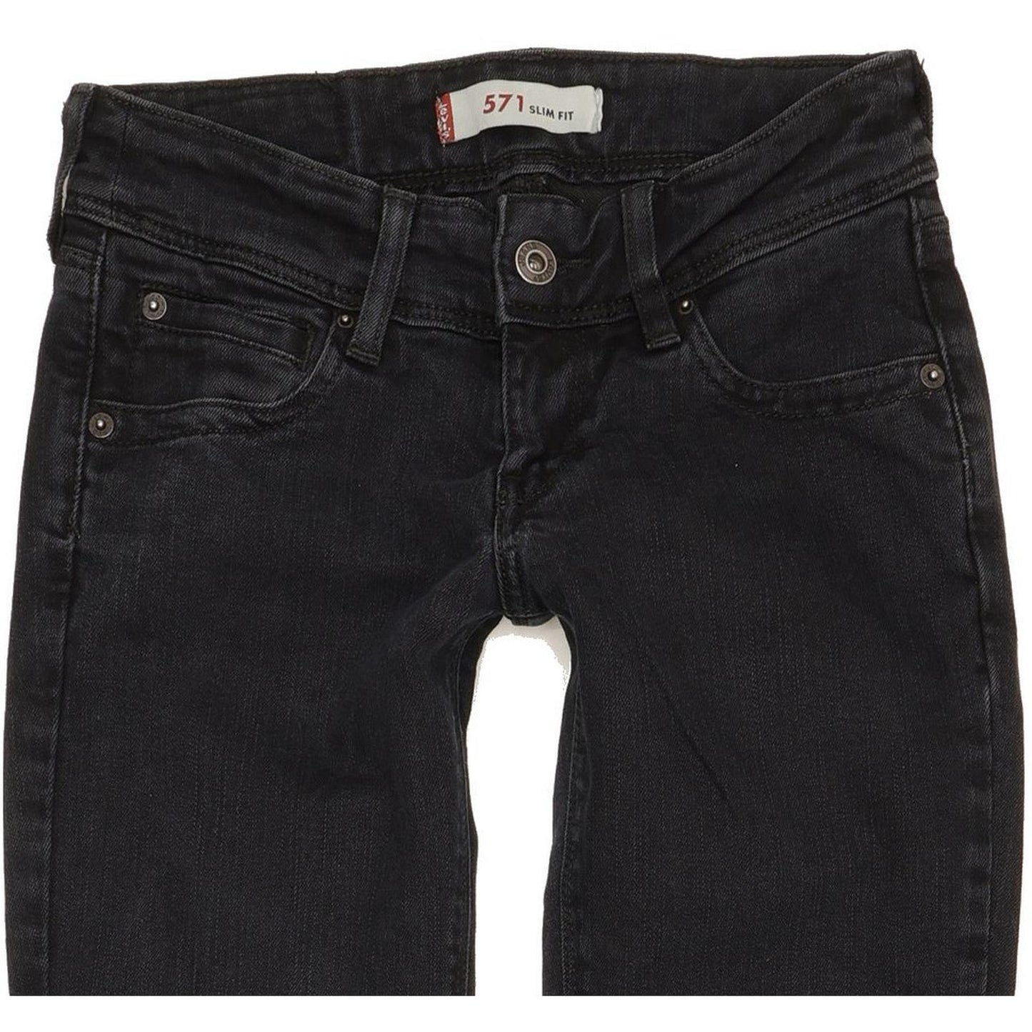 Levi's 571 Women Black Straight Slim Jeans W25 L32