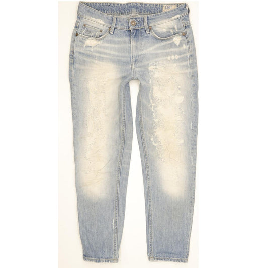 G-Star 3301 Women Blue Tapered Loose Boyfriend Jeans W27 L30
