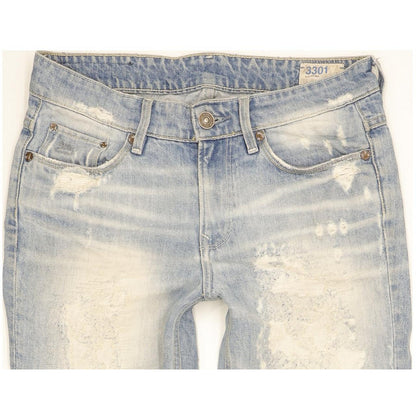 G-Star 3301 Women Blue Tapered Loose Boyfriend Jeans W27 L30