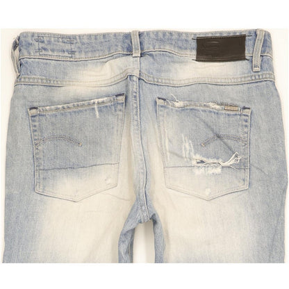 G-Star 3301 Women Blue Tapered Loose Boyfriend Jeans W27 L30