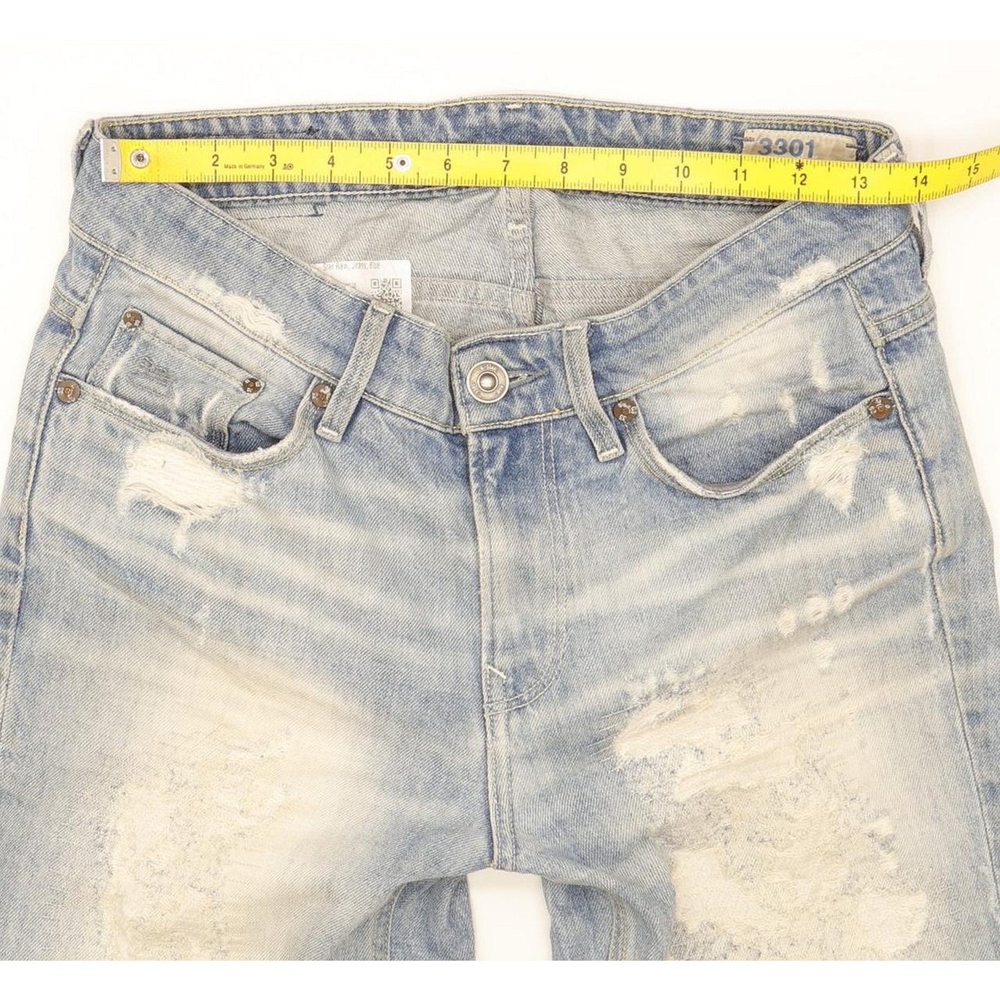 G-Star 3301 Women Blue Tapered Loose Boyfriend Jeans W27 L30