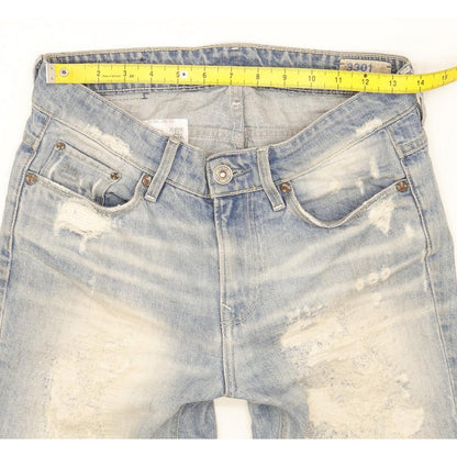 G-Star 3301 Women Blue Tapered Loose Boyfriend Jeans W27 L30