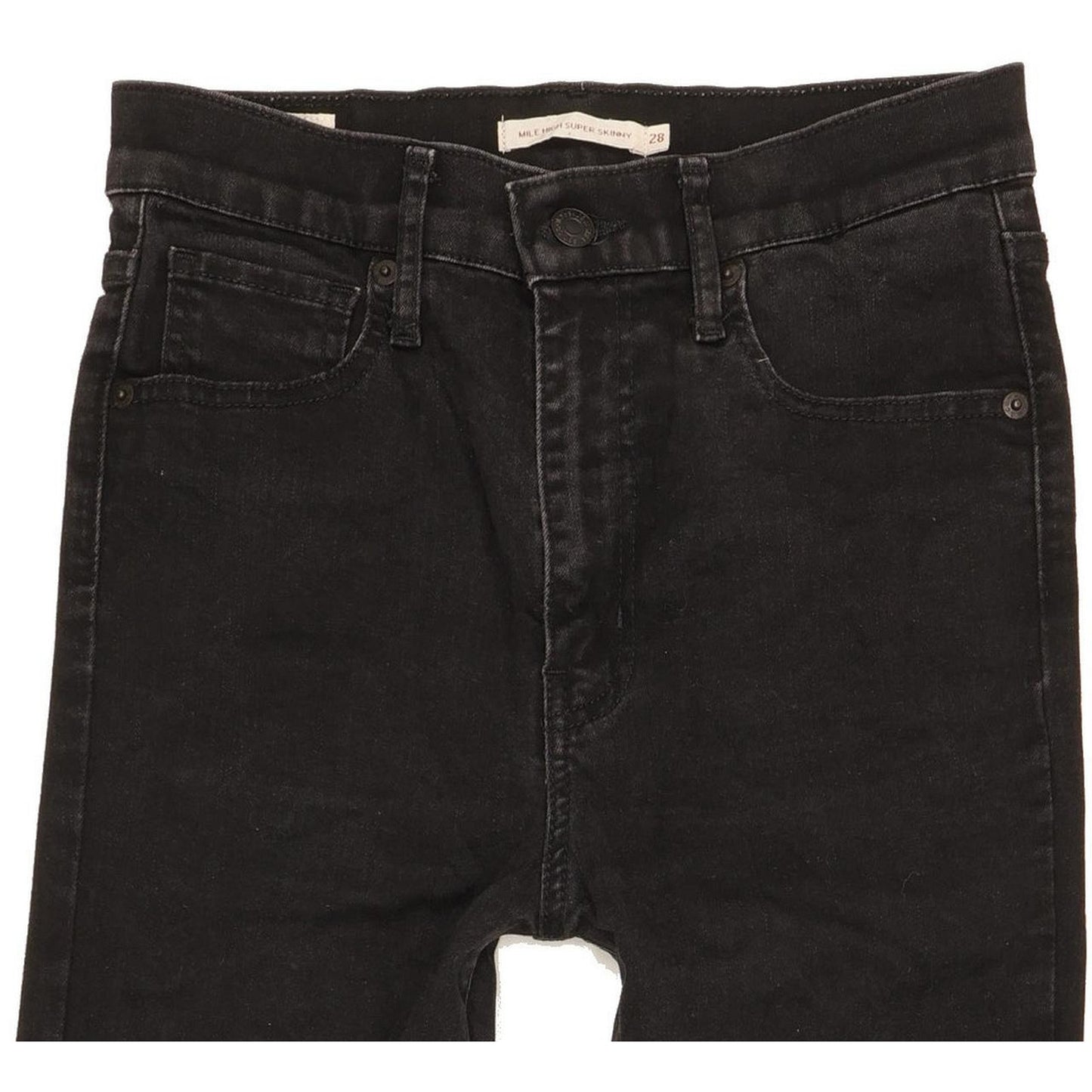 Levi's Mile Black Skinny Slim Stretch Jeans High Waisted W28 L24