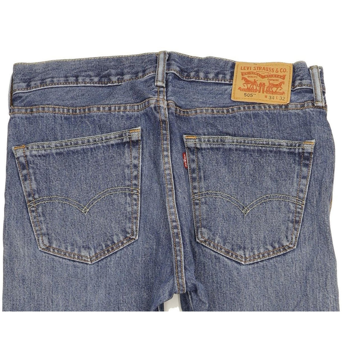 Levi's 505 Men Blue Straight Regular Jeans W34 L31