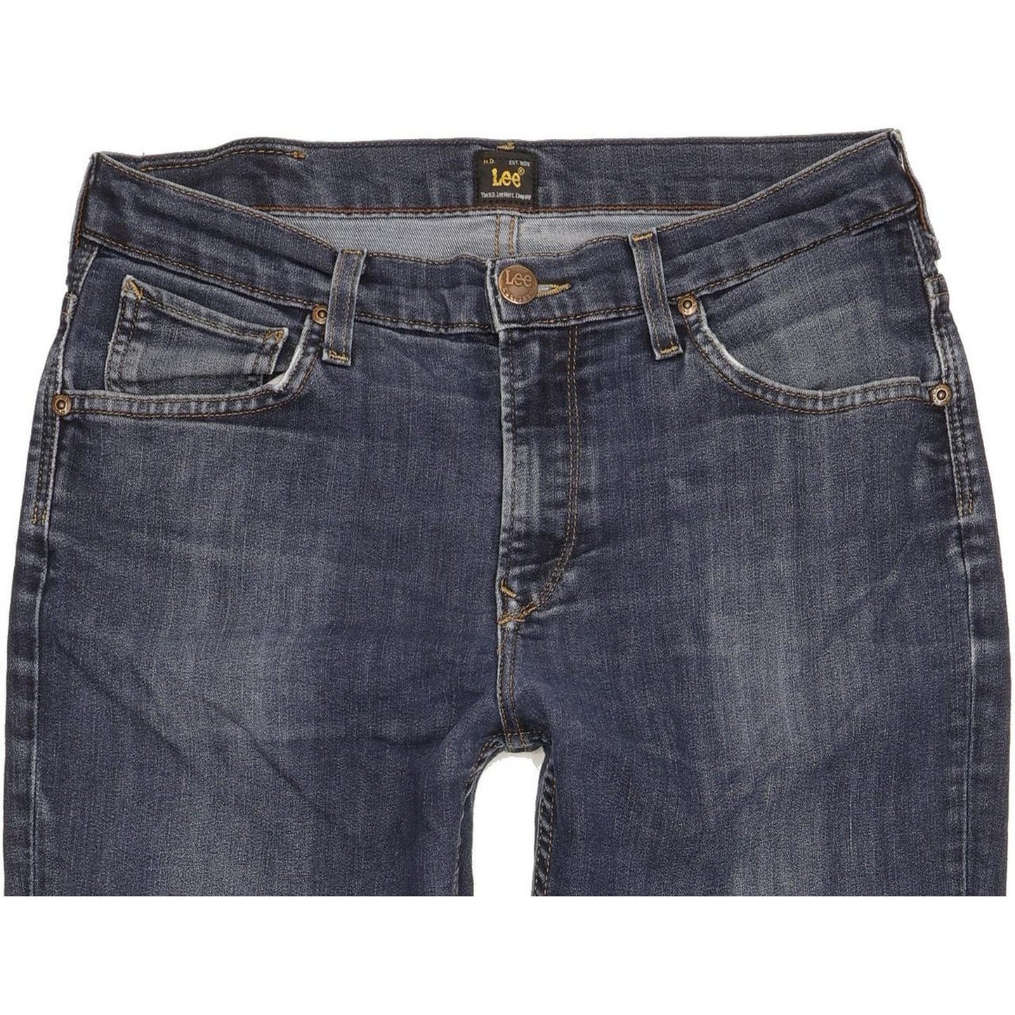 Lee Rider Men Blue Straight Regular Stretch Jeans W32 L31