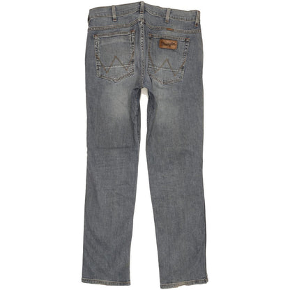 Wrangler Greensboro Men Blue Straight Regular Stretch Jeans W33 L32
