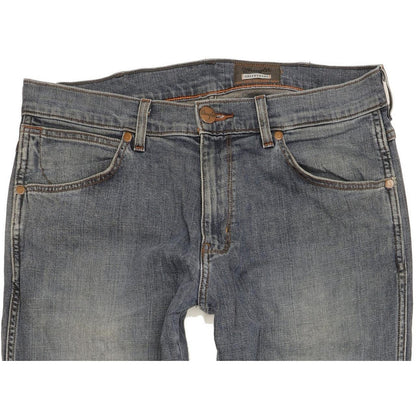 Wrangler Greensboro Men Blue Straight Regular Stretch Jeans W33 L32