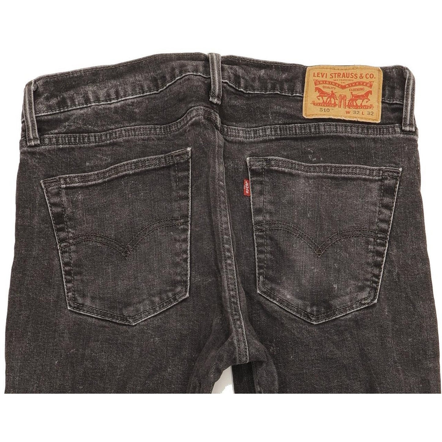 Levi's 510 Men Black Skinny Slim Stretch Jeans W32 L31