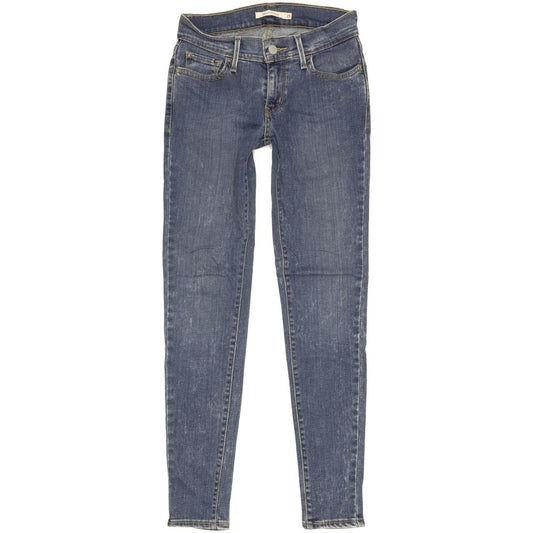 Levi's 710 Super Women Blue Skinny Slim Stretch Jeans W25 L29