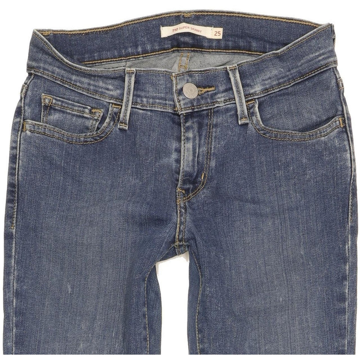 Levi's 710 Super Women Blue Skinny Slim Stretch Jeans W25 L29