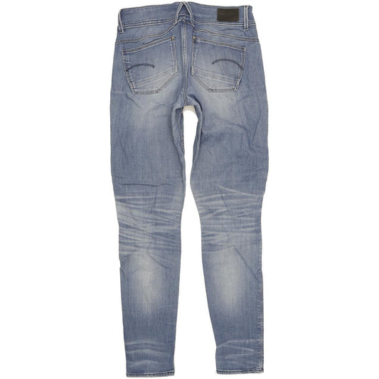 G-Star Lynn Mid Women Blue Skinny Slim Stretch Jeans W29 L32