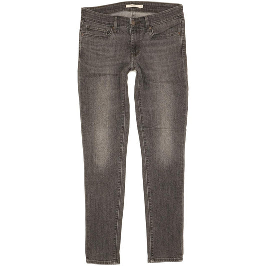 Levi's 711 Women Charcoal Skinny Slim Stretch Jeans W28 L29