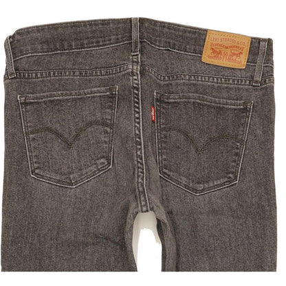 Levi's 711 Women Charcoal Skinny Slim Stretch Jeans W28 L29