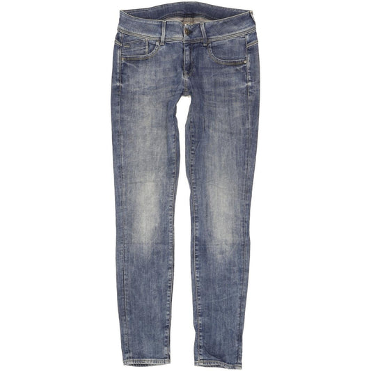 G-Star Lynn Mid Women Blue Skinny Slim Stretch Jeans W29 L32