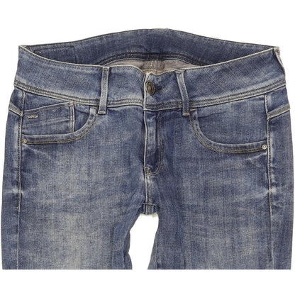 G-Star Lynn Mid Women Blue Skinny Slim Stretch Jeans W29 L32