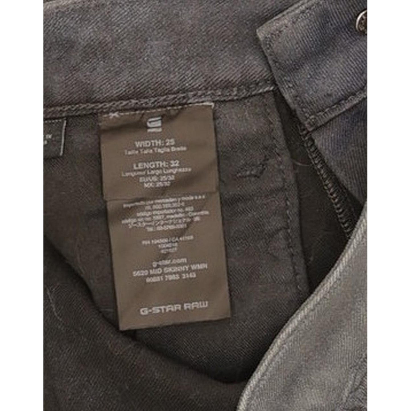 G-Star 5620 Women Grey Skinny Slim Stretch Jeans W25 L32