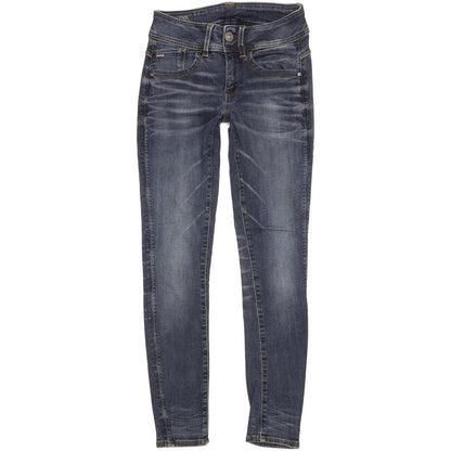 G-Star Lynn Mid Women Blue Skinny Slim Stretch Jeans W27 L29