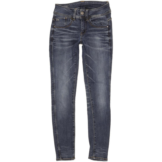 G-Star Lynn Mid Women Blue Skinny Slim Stretch Jeans W27 L29