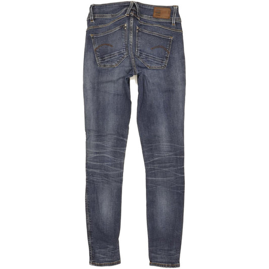 G-Star Lynn Mid Women Blue Skinny Slim Stretch Jeans W27 L29