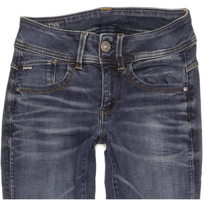 G-Star Lynn Mid Women Blue Skinny Slim Stretch Jeans W27 L29