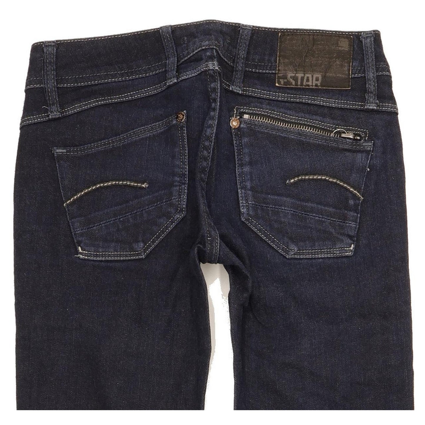 G-Star Attacc Women Blue Straight Slim Stretch Jeans W25 L30