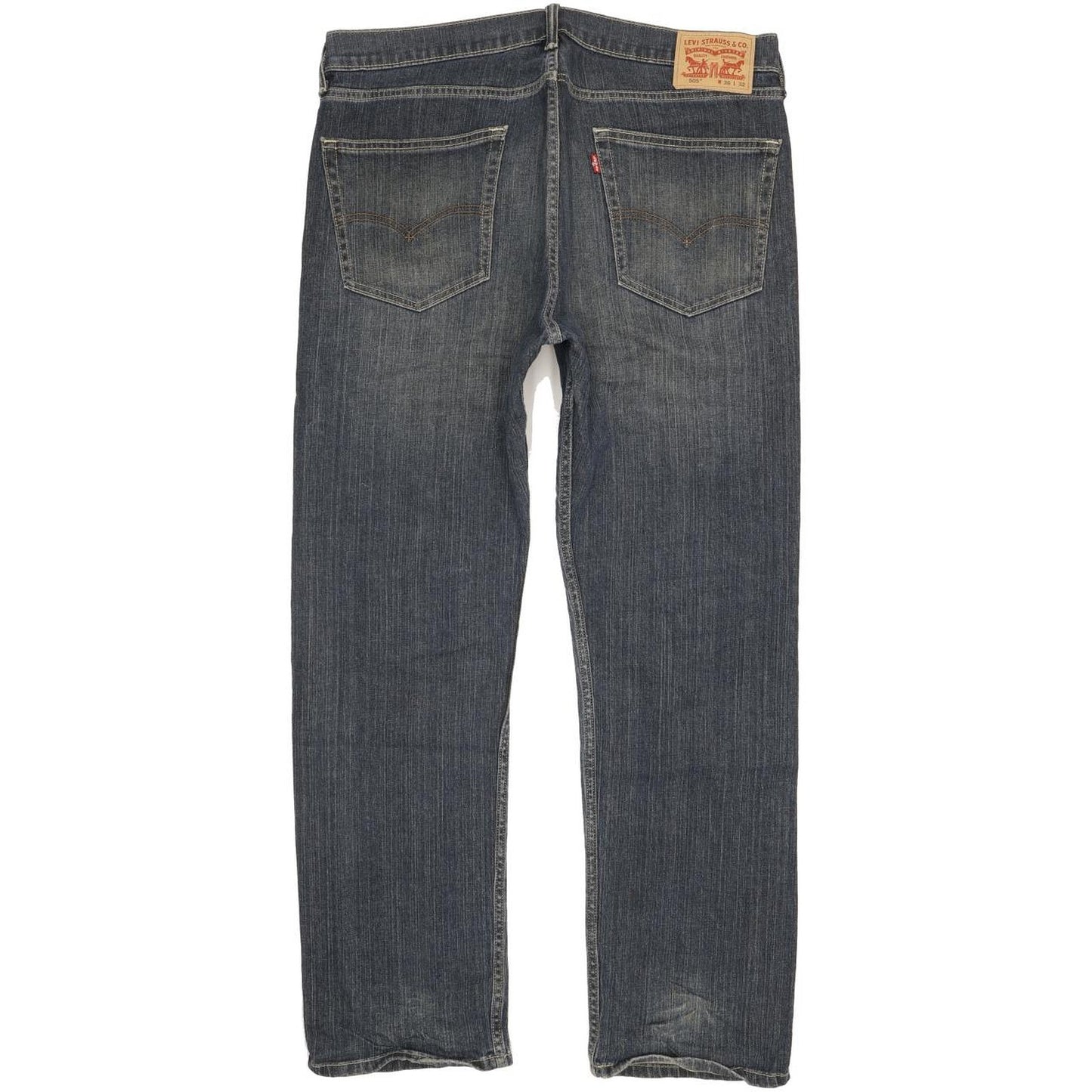 Levi's 505 Men Blue Straight Regular Stretch Jeans W36 L32