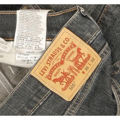 Levi's 505 Men Blue Straight Regular Stretch Jeans W36 L32