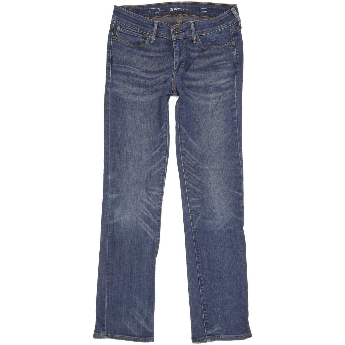 Levi's Slight Curve Women Blue Straight Slim Stretch Jeans W27 L30