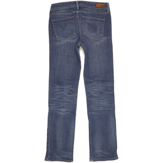 Levi's Slight Curve Women Blue Straight Slim Stretch Jeans W27 L30