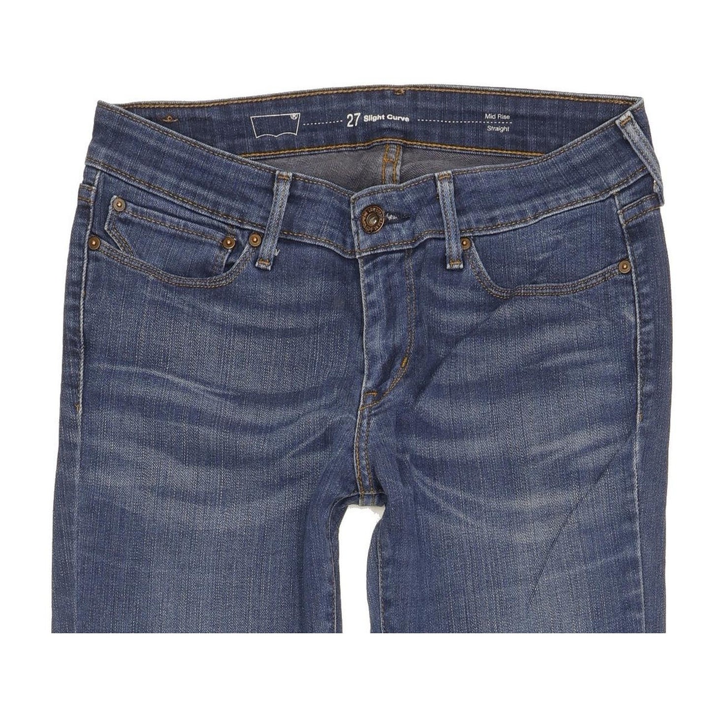 Levi's Slight Curve Women Blue Straight Slim Stretch Jeans W27 L30