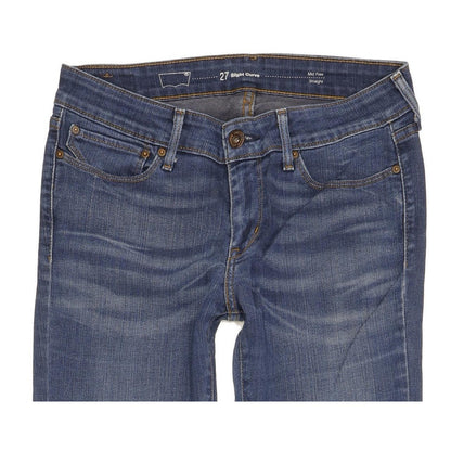 Levi's Slight Curve Women Blue Straight Slim Stretch Jeans W27 L30