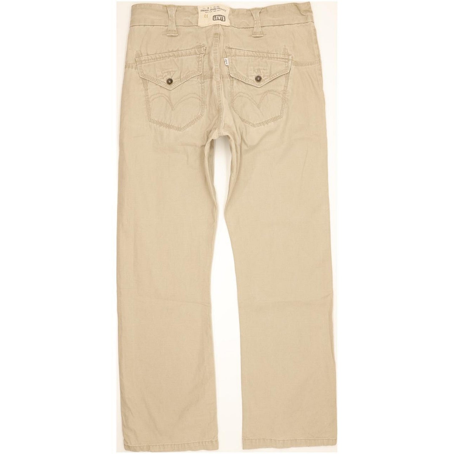 Levi's Men Beige Straight Regular Jeans W33 L32