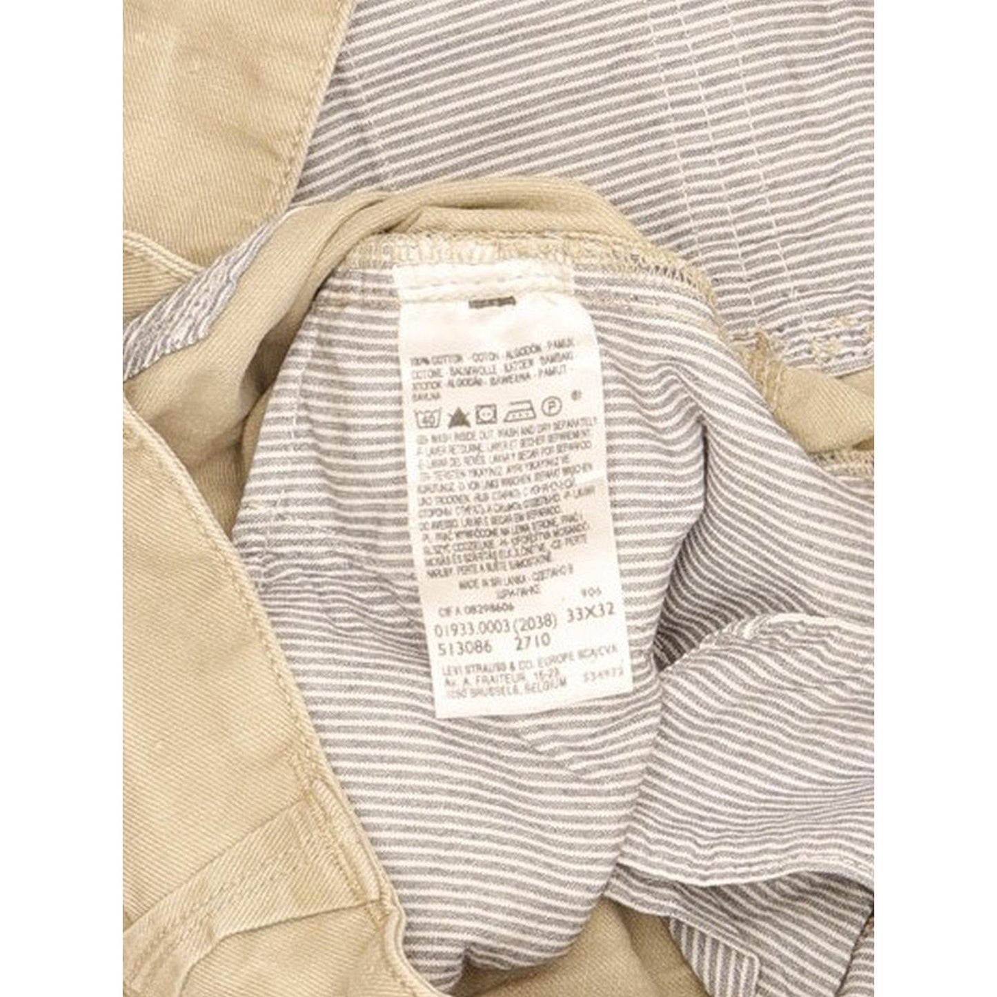 Levi's Men Beige Straight Regular Jeans W33 L32