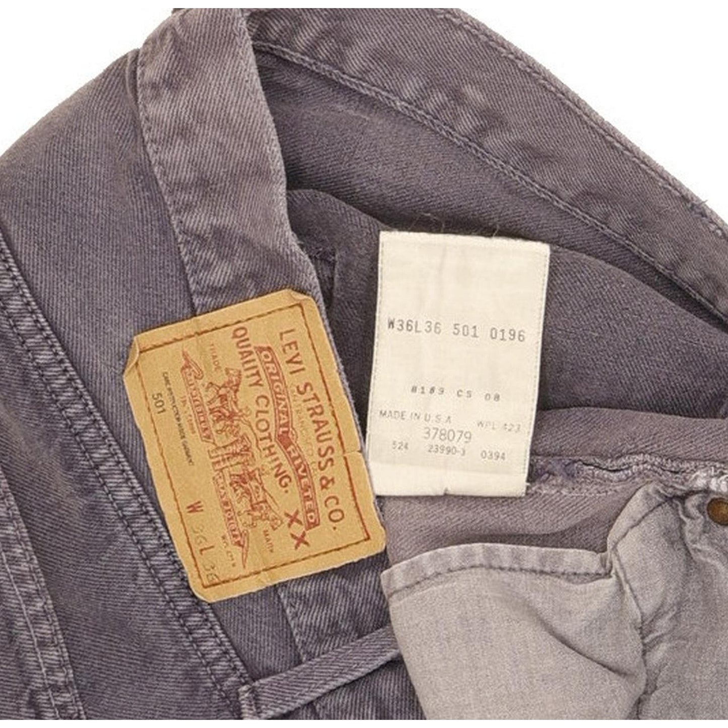 Levi's 501 Made in USA Men Purple Straight Regular Jeans W36 L26