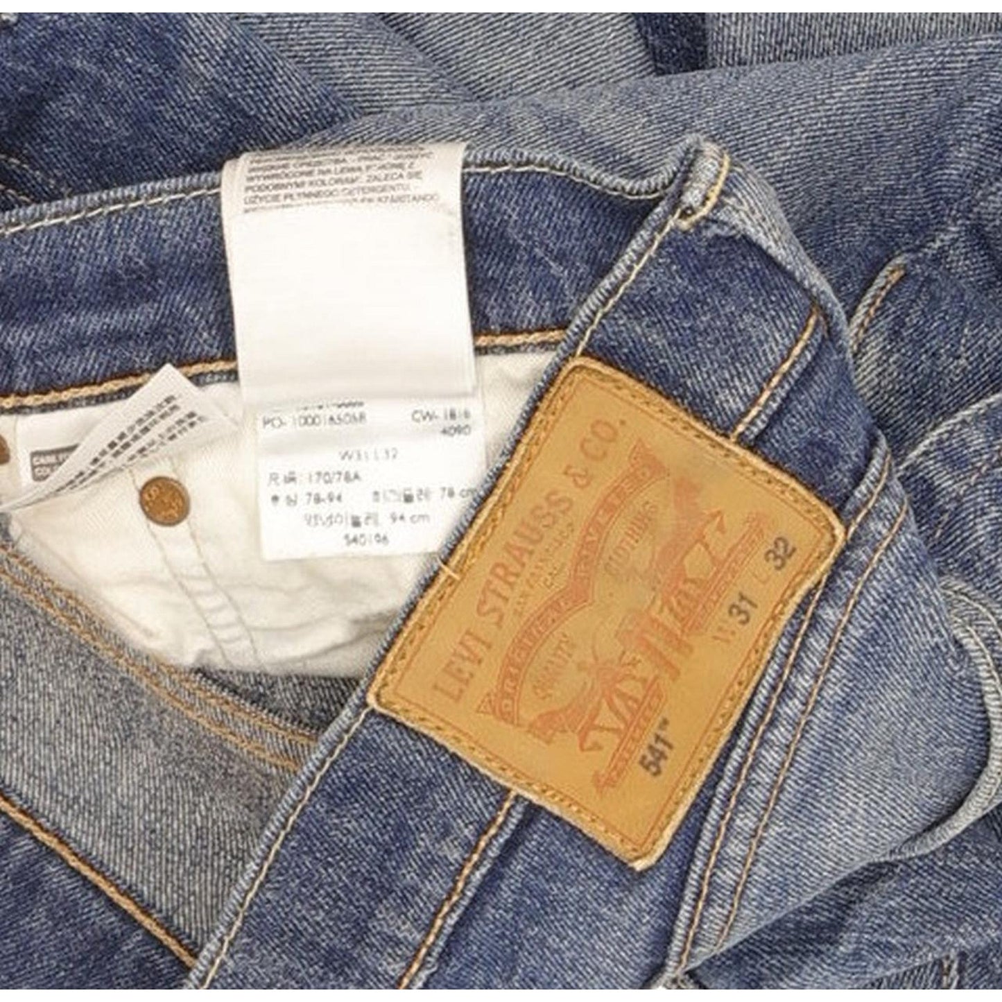 Levi's 541 Men Blue Straight Slim Stretch Jeans W31 L28