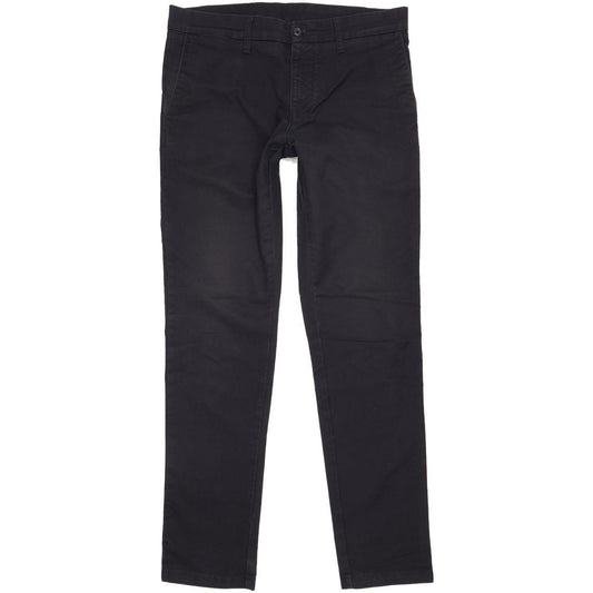Carhartt Men Navy Straight Slim Stretch Jeans W34 L33