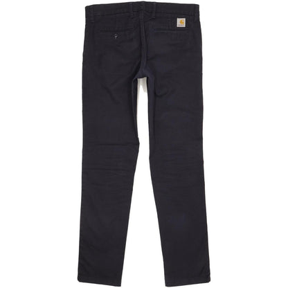Carhartt Men Navy Straight Slim Stretch Jeans W34 L33