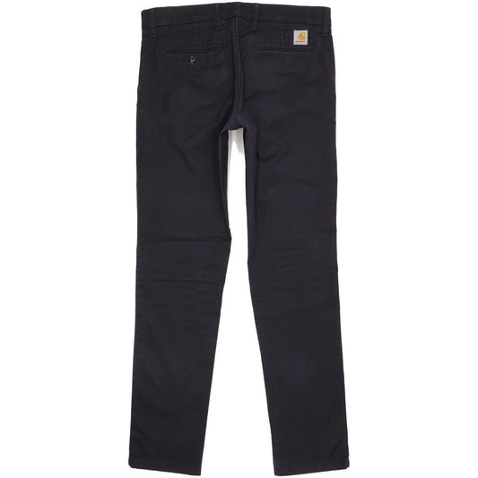 Carhartt Men Navy Straight Slim Stretch Jeans W34 L33