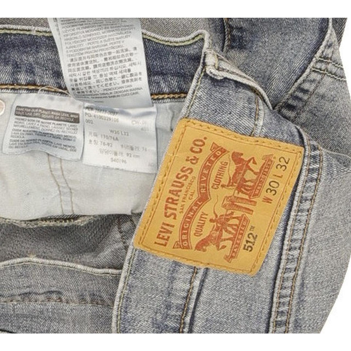 Levi's 512 Men Blue Tapered Slim Stretch Jeans W30 L30