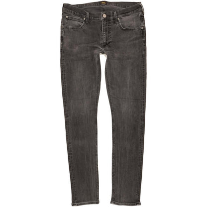 Lee Luke Men Black Skinny Slim Stretch Jeans W34 L33