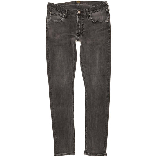 Lee Luke Men Black Skinny Slim Stretch Jeans W34 L33