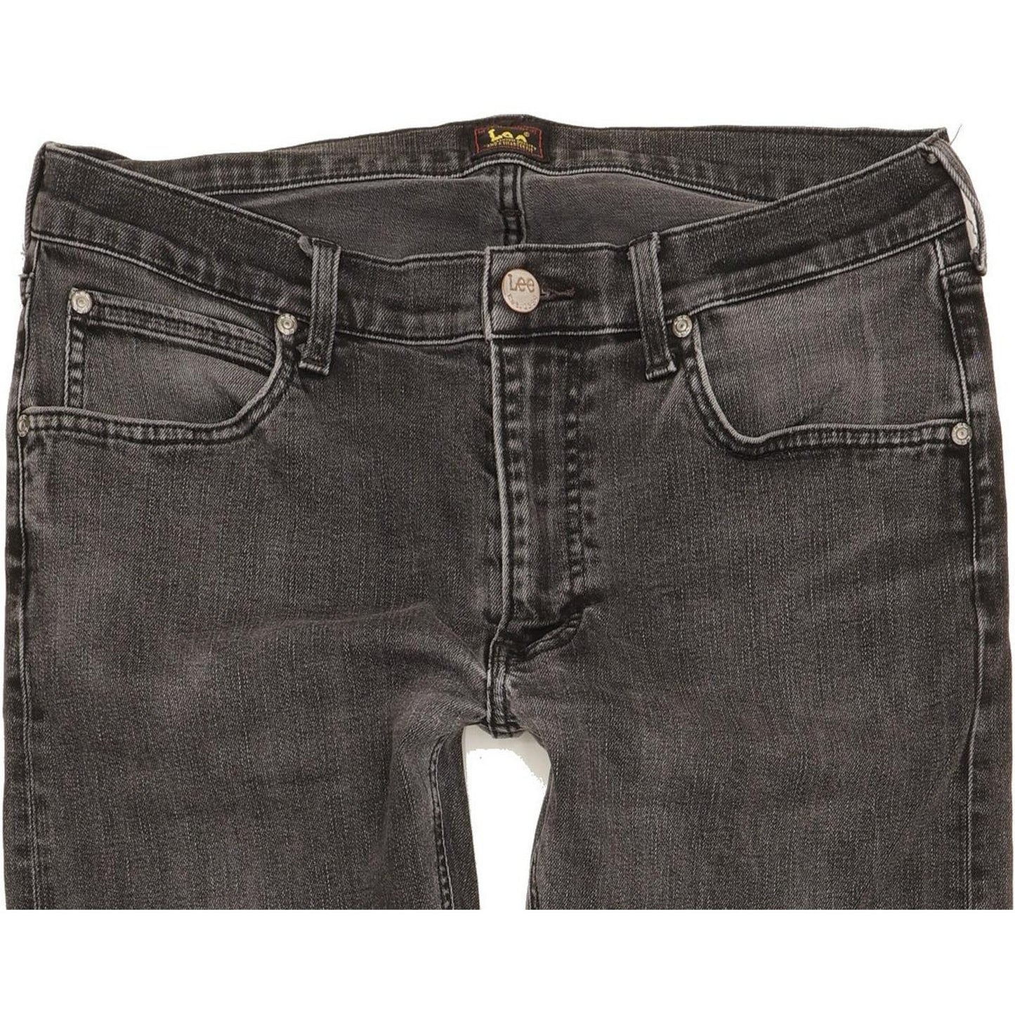 Lee Luke Men Black Skinny Slim Stretch Jeans W34 L33