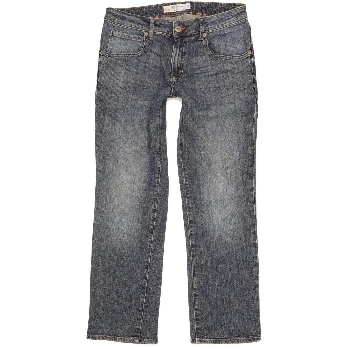 Lee Men Blue Straight Regular Stretch Jeans W32 L30