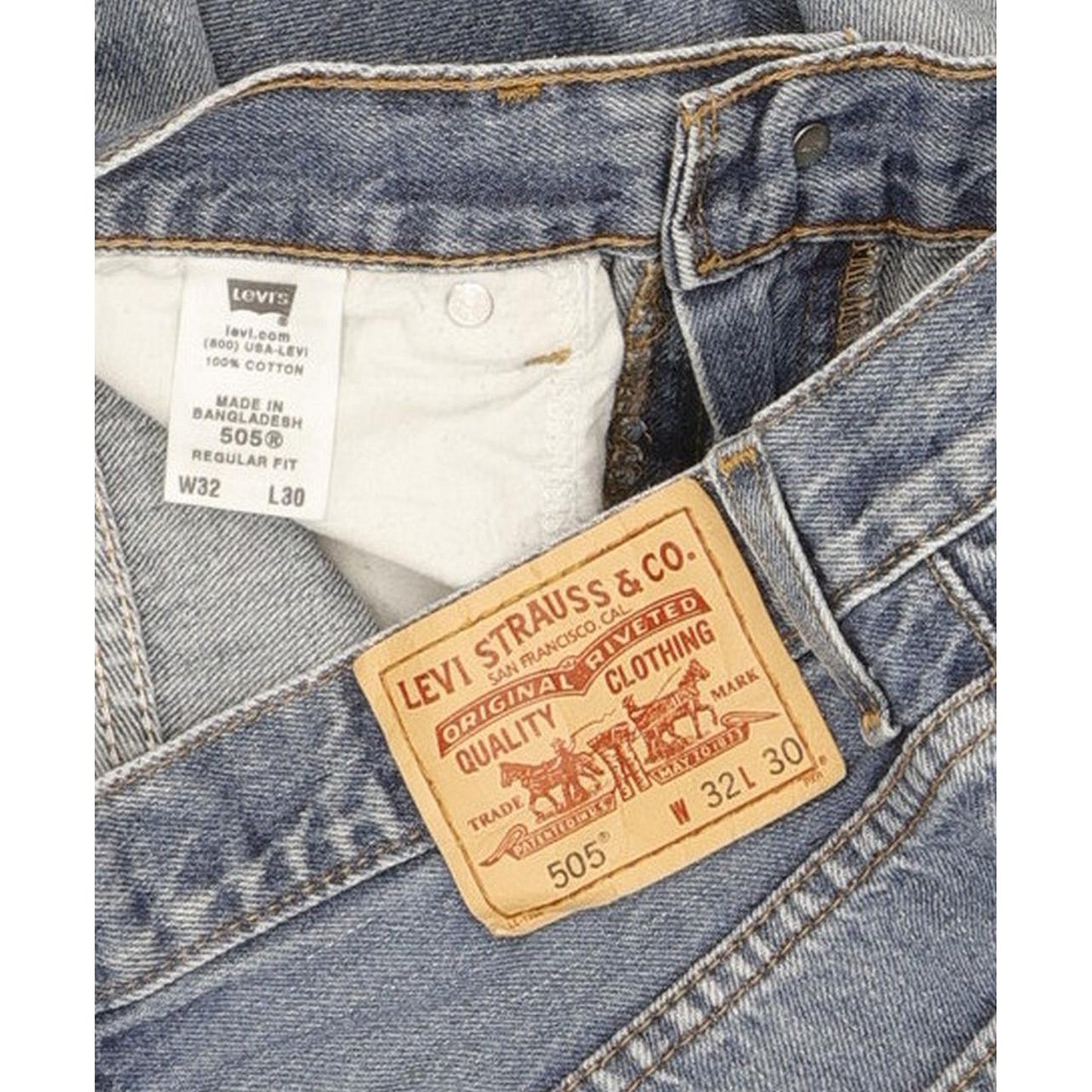 Levi's 505 Men Blue Straight Regular Jeans W32 L30