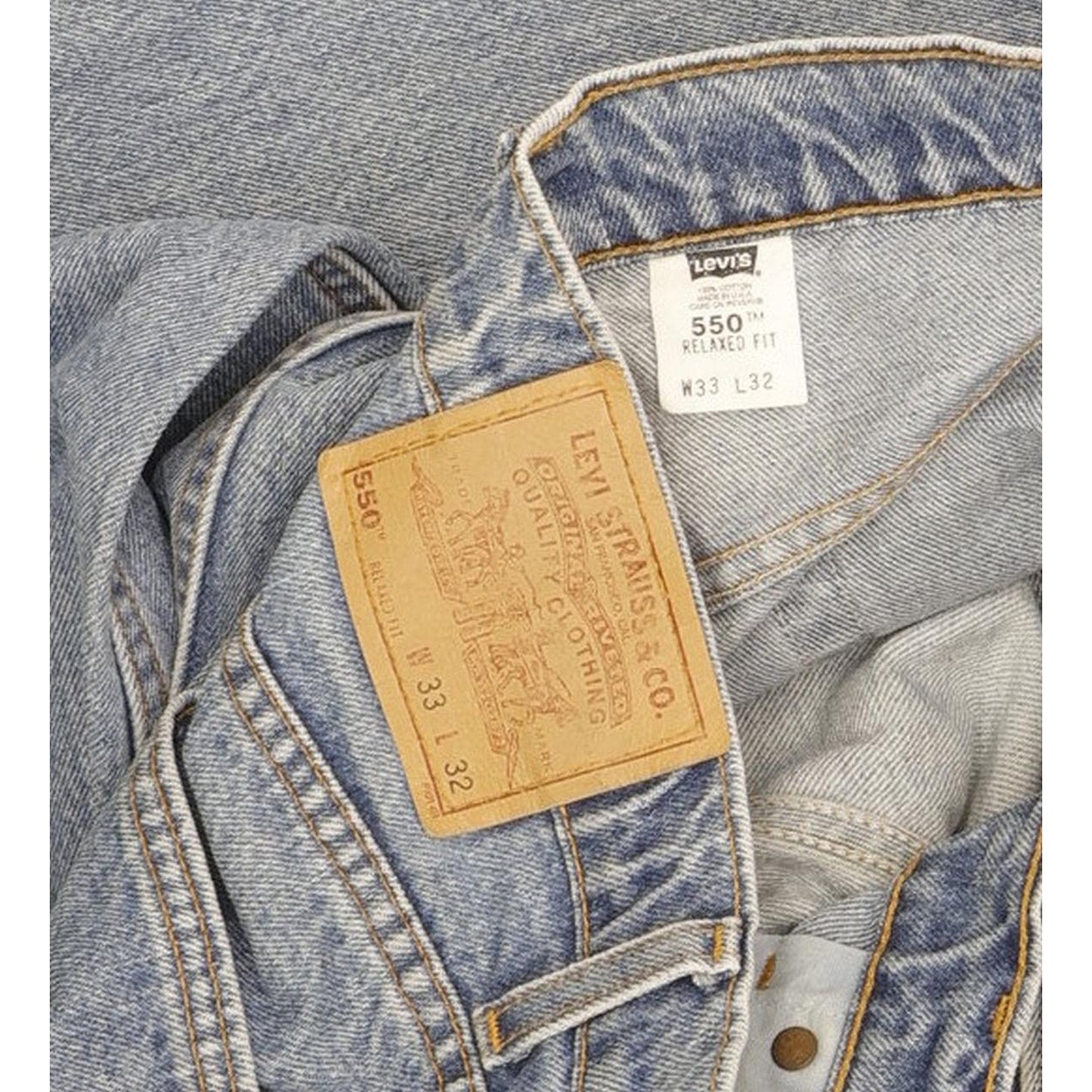 Levi's 550 Made in USA Men Blue Tapered Relaxed Jeans W33 L32