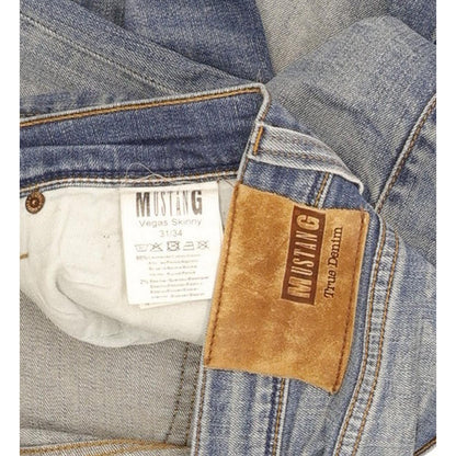 Mustang Vegas Men Blue Skinny Slim Stretch Jeans W31 L33