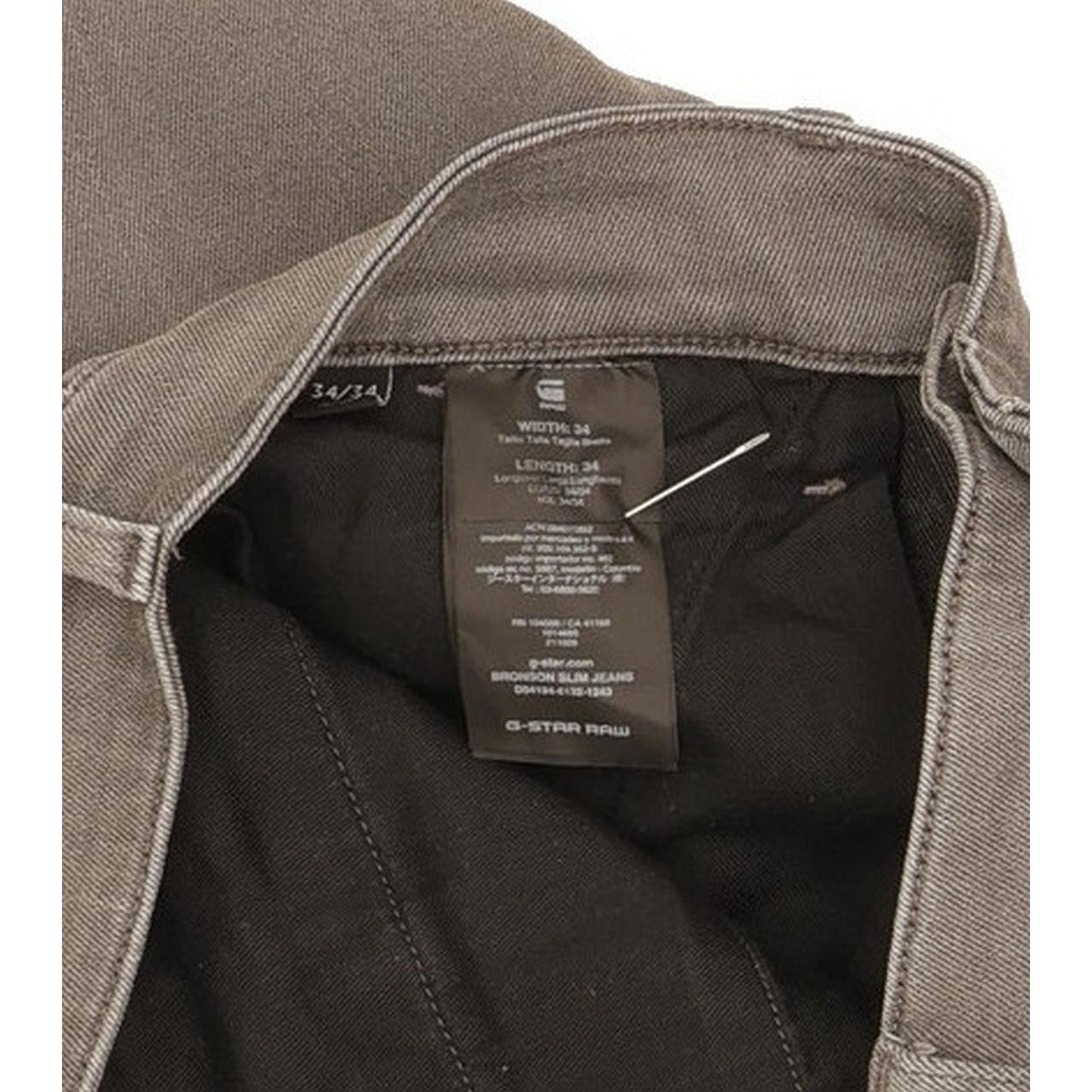 G-Star Bronson Women Grey Tapered Slim Stretch Jeans W34 L34
