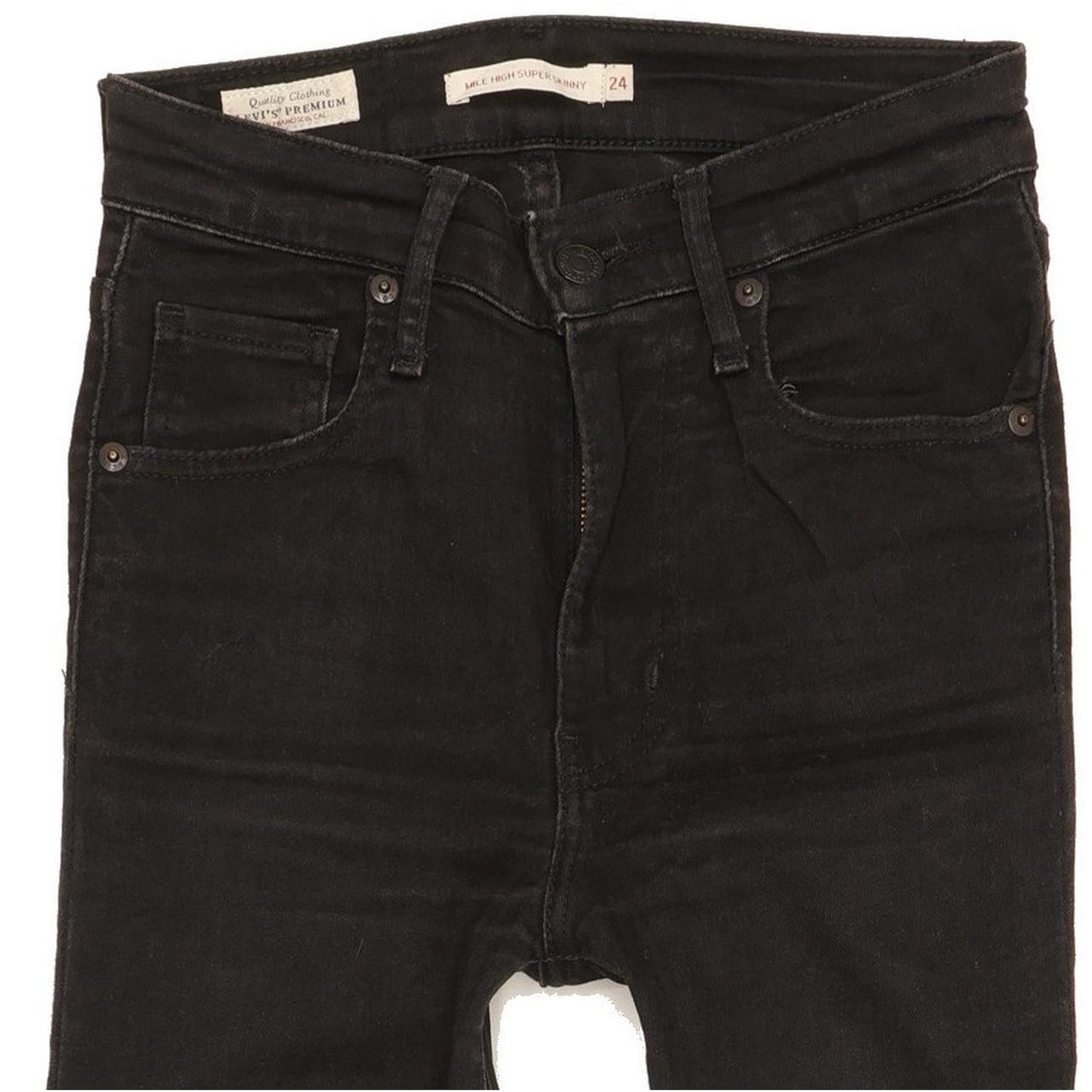 Levi's Mile Women Black Skinny Slim Stretch Jeans W24 L30