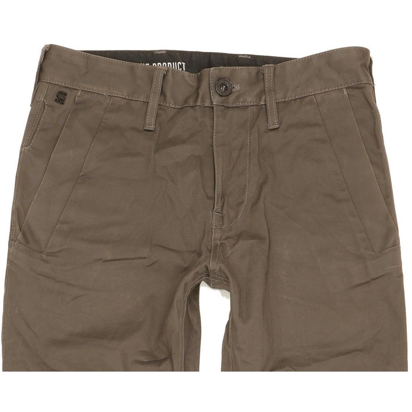 G-Star Bronson Women Khaki Straight Slim Chino Stretch Jeans W27 L29