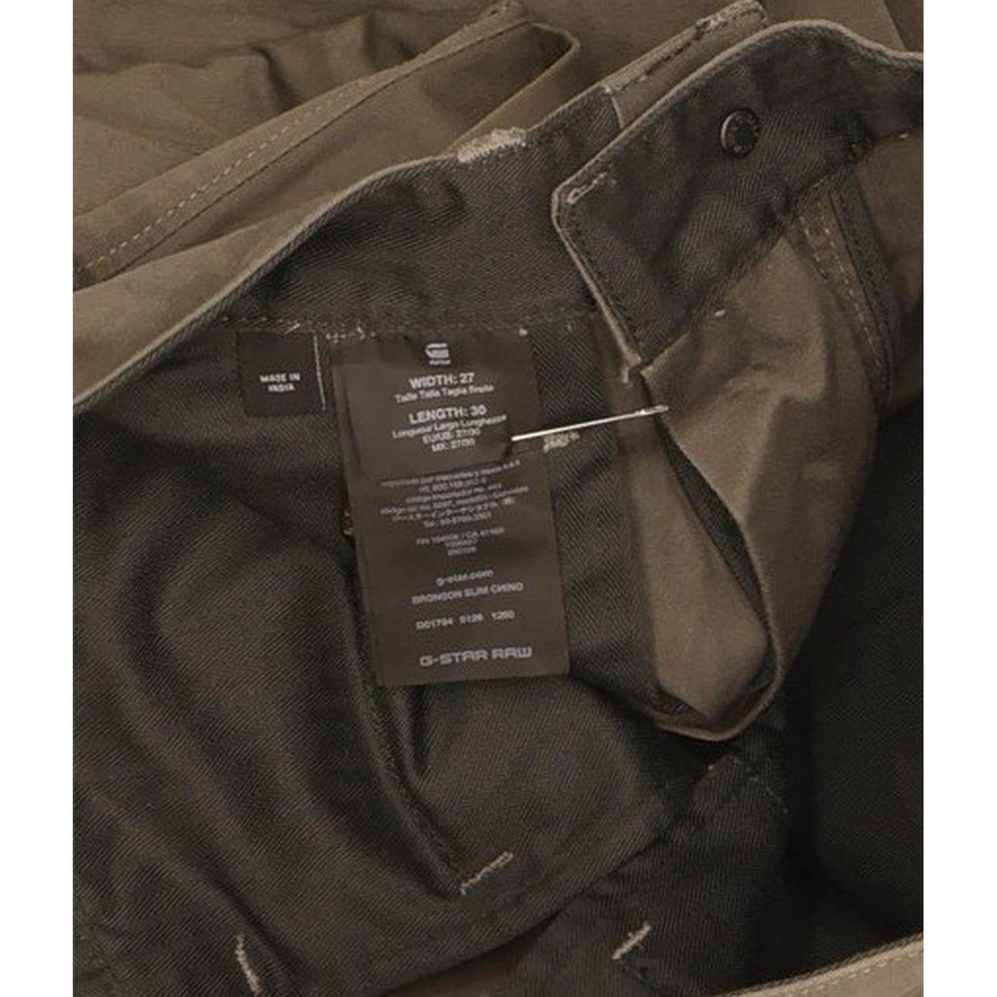 G-Star Bronson Women Khaki Straight Slim Chino Stretch Jeans W27 L29